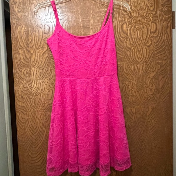 H&M Dresses Hm Divided Hot Pink Strappy Dress Poshmark